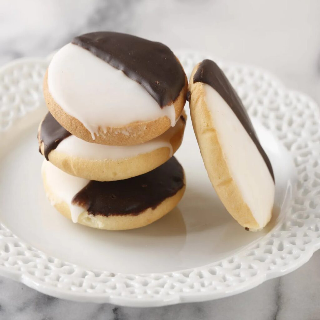 Mini Black and White Cookies Ess a Bagel